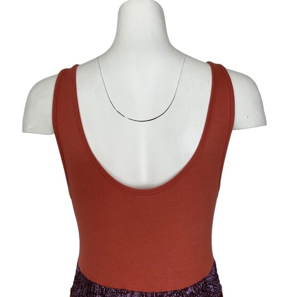 Anthropologie Colima Maxi Dress MP Petite Sleeveless Tiered Colorblock Fall - Picture 6 of 12